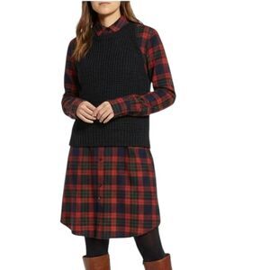 Jcrew POINT SUR black sleeveless  size large, cotton blend sweater tank